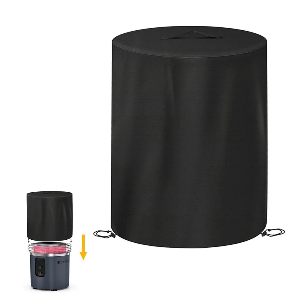 Round heater brazier cover with drawstring for Fireside360 outdoor protection against dust leaves and droppings