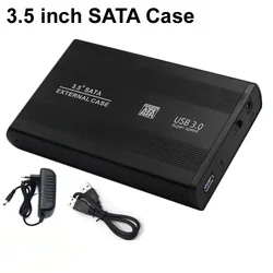 외장 하드 드라이브 디스크 케이스 어댑터, 3.5 인치 하드 드라이브 HDD 독, SATA-USB 3.0, 3.5 HDD SSD 케이스 박스용 HDD 인클로저