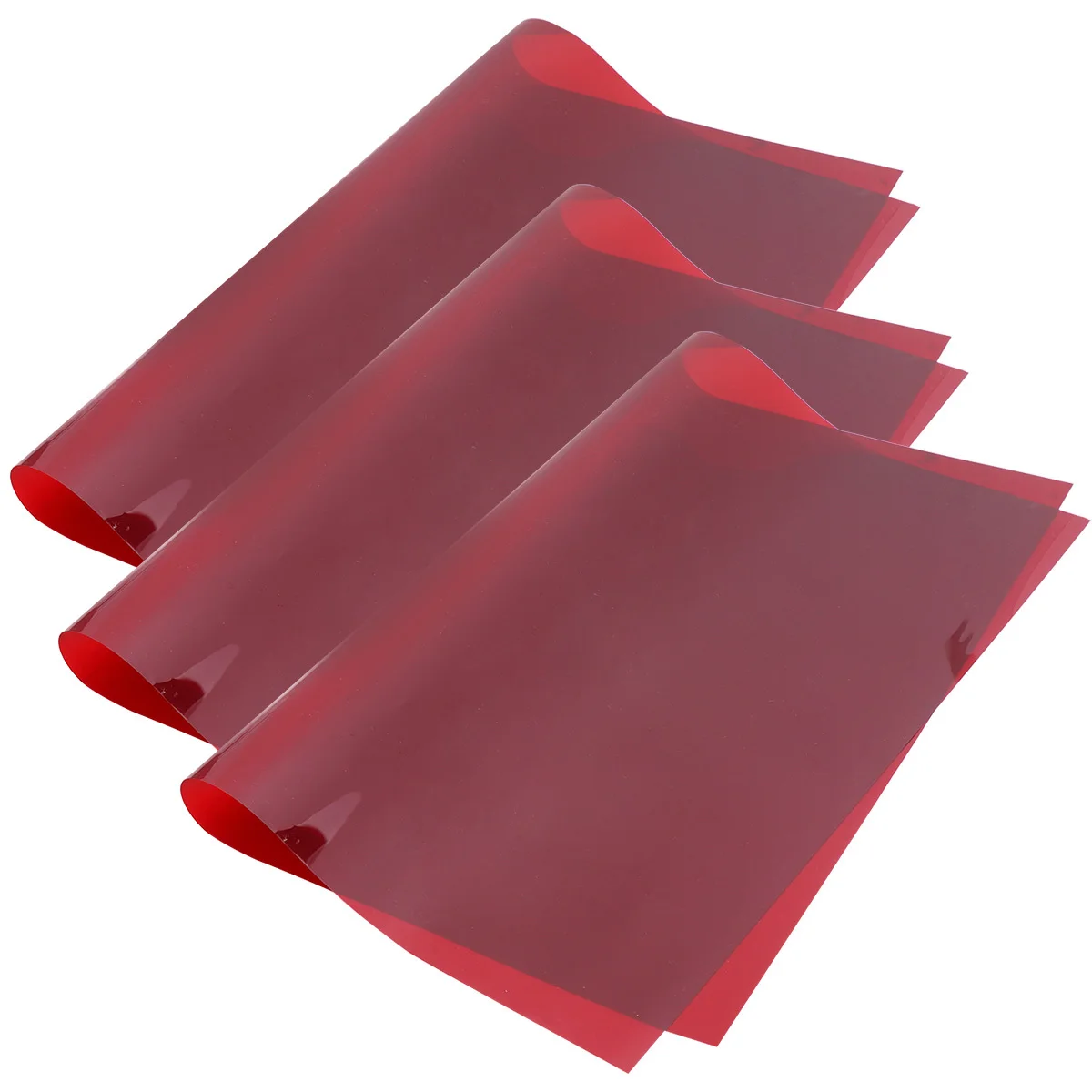 

3pcs Red Color Filter Gel For Camera Light Deep Red Photography Lighting Effect Heat Resistant 2700K To 5400K Flash