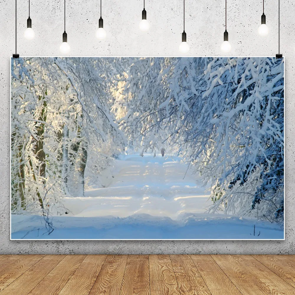Фон для фотосъемки с изображением зимних снежных пейзажей, фоны для рождественской вечеринки, декор для детской фотосъемки, фон для фотостудии