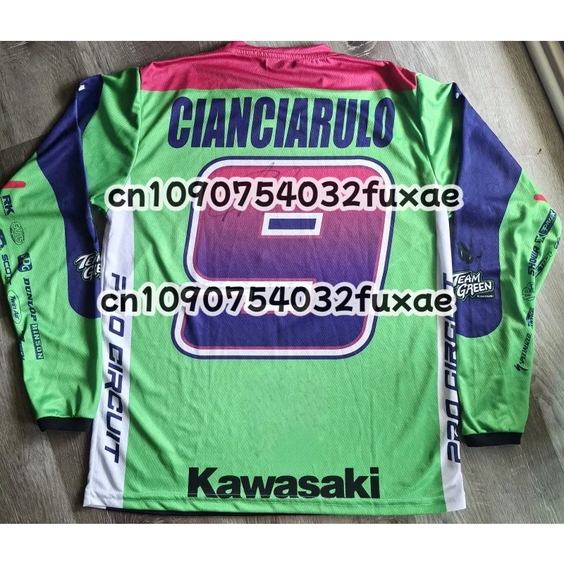 

Новая мужская футболка с длинным рукавом Kawasaki Racing Team, быстросохнущая футболка для мотоциклетной спортивной одежды