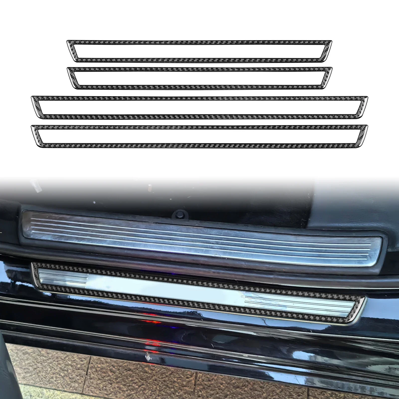 For Maybach S Class W222 2013-2020 Carbon Fiber Stickers Door Exterior Trim Panel strip Car inside decorative Accessories