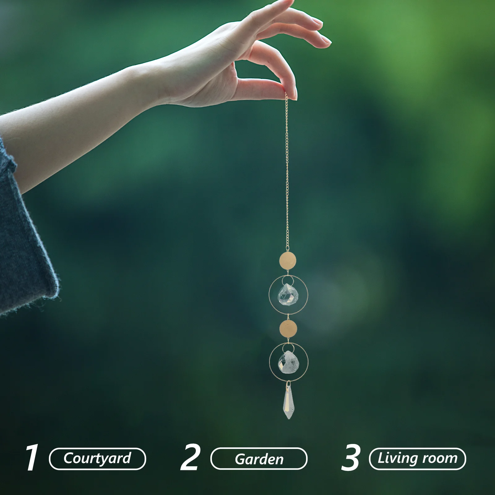 

Crystal Sun Catcher Pendant Colorful Hanging Decor for Indoor Outdoor Garden Patio Window Decoration and Home Ornament