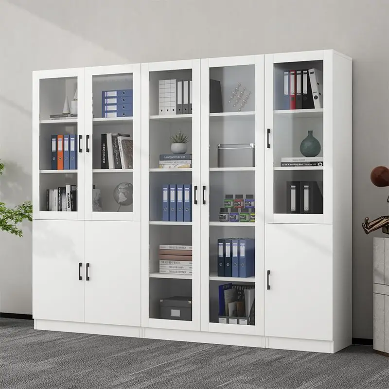 

Bookshelf Cabinet Locker Glass Door Living Room Locker Combination Multifunctional Study Bookcas