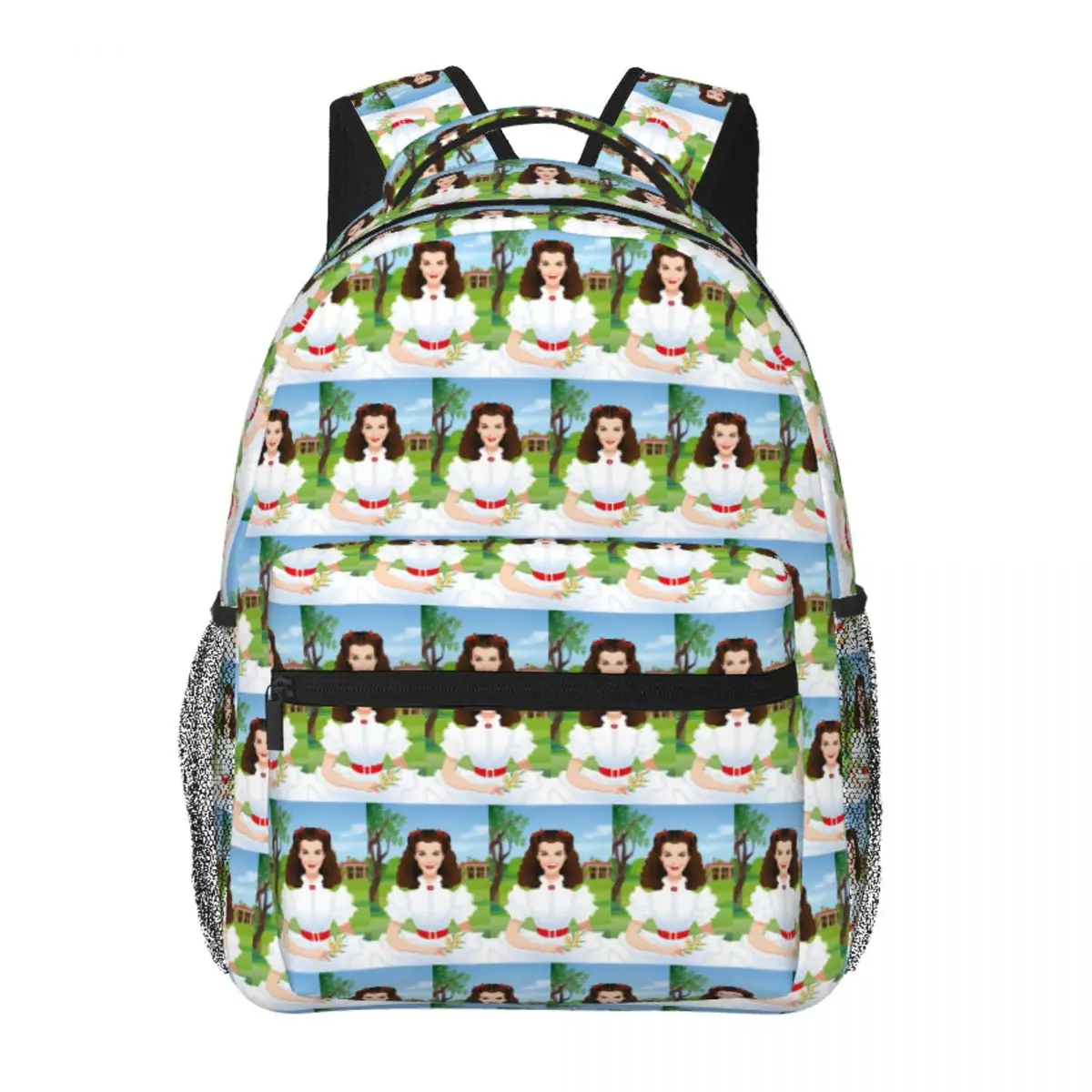 

White Dress Backpack Student BookBag Children School Bag Computer Shoulder Bags for Boys Girls