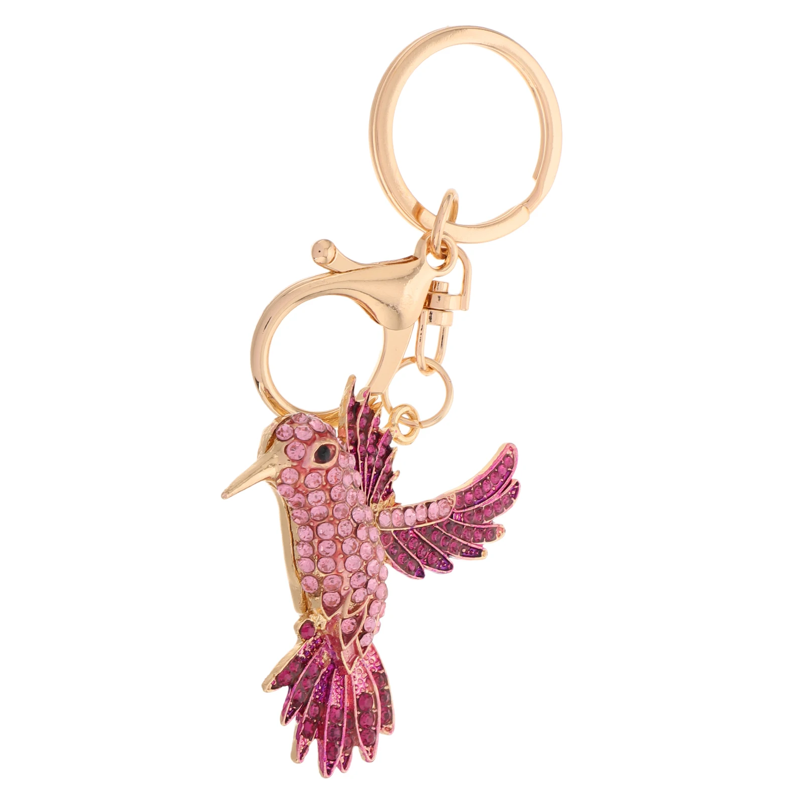 

Cute Pink Bird Keychain Lightweight Zinc Alloy Bag Accessories Charm Keyrings for Handbags Backpacks Wallets Travel Shopping