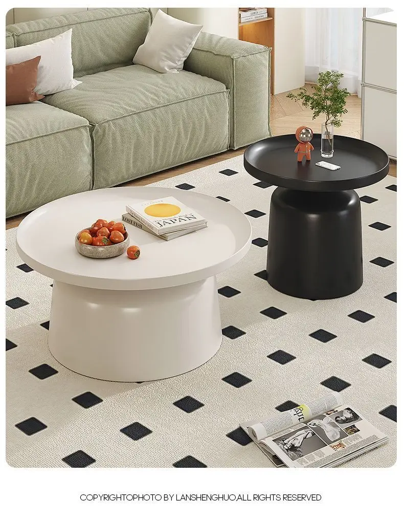 Q Modern Geometric Small Coffee Table |  Minimalist Corner Table, Stylish & Functional for Sofa & Bedside Use  FT