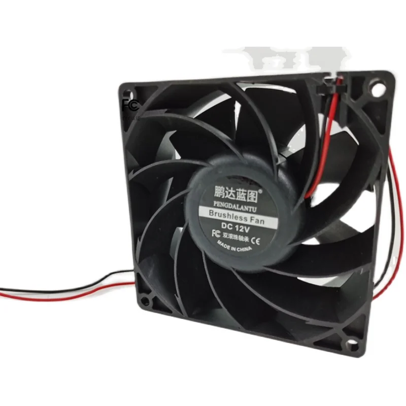 Pengda Blueprint 9238 DC Brushless 9.2cm Ball 9038 12V Chassis Industrial Server Cooling Fan