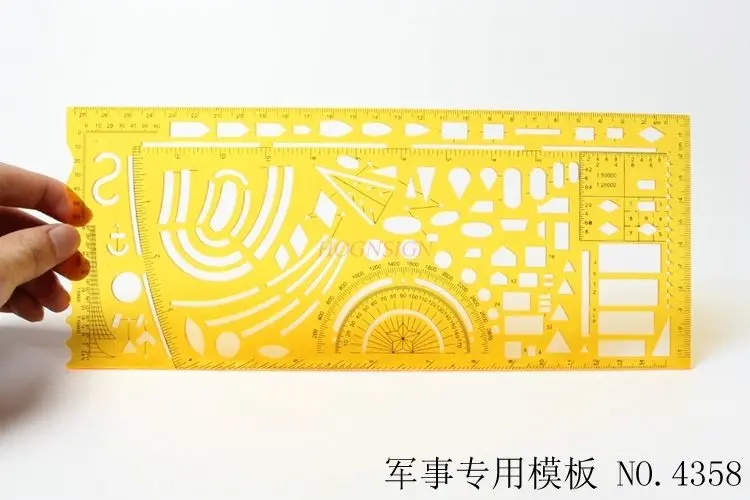 1pcs Template drawing design ruler military specific template