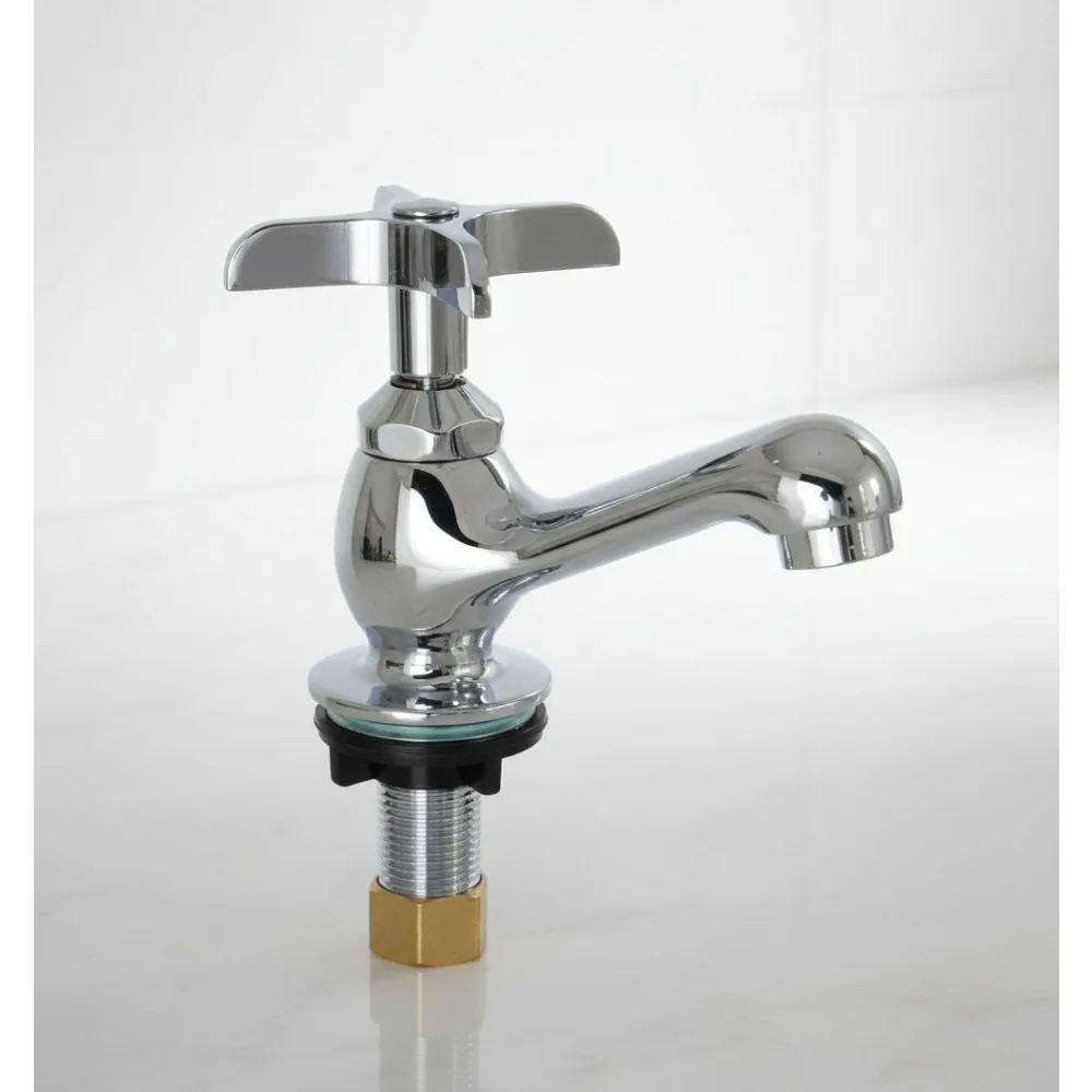 

Chrome Single Handle Heavy Duty Basin Faucet with Brass Waterway for Kitchen Bathroom Sink