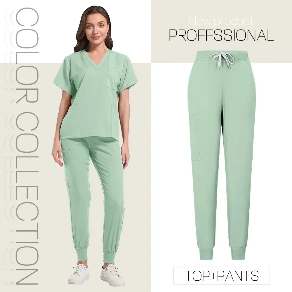 Scrubs Medizinische Uniformen Frau Krankenpflege Artikel Hochwertige Arbeitskleidung Unisex Einfache Chirurgische Uniform Atmungsaktive Scrub-Sets