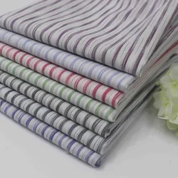 Pure Cotton Cut Dyed Striped Fabric Blue White Black Lining Shirt Casual Pants Luggage Children's Clothing Soft for Sewing Cloth