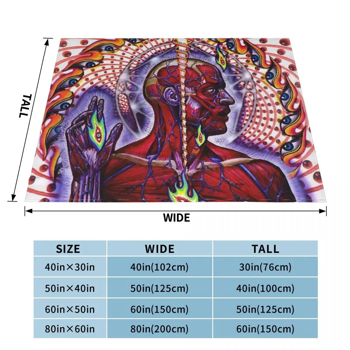 Lateralus ?nima Fear Inoculum 10,000 Days Undertow Throw Blanket Softest valentine gift ideas Fashion Sofas Blankets