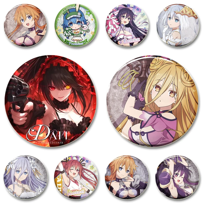 

Tohka Yatogami Kotori Itsuka Yoshino Himekawa Miku Izayoi Anime Figure Badge Cosplay Cute Enamel Pins for Backpack Jewelry Gifts