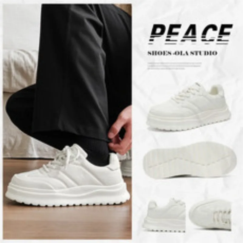 

2025 New High Quality Men's Shoes Thick Soled Height Increasing Casual Skateboarding Shoe for Outdoor Running Sports Shoes