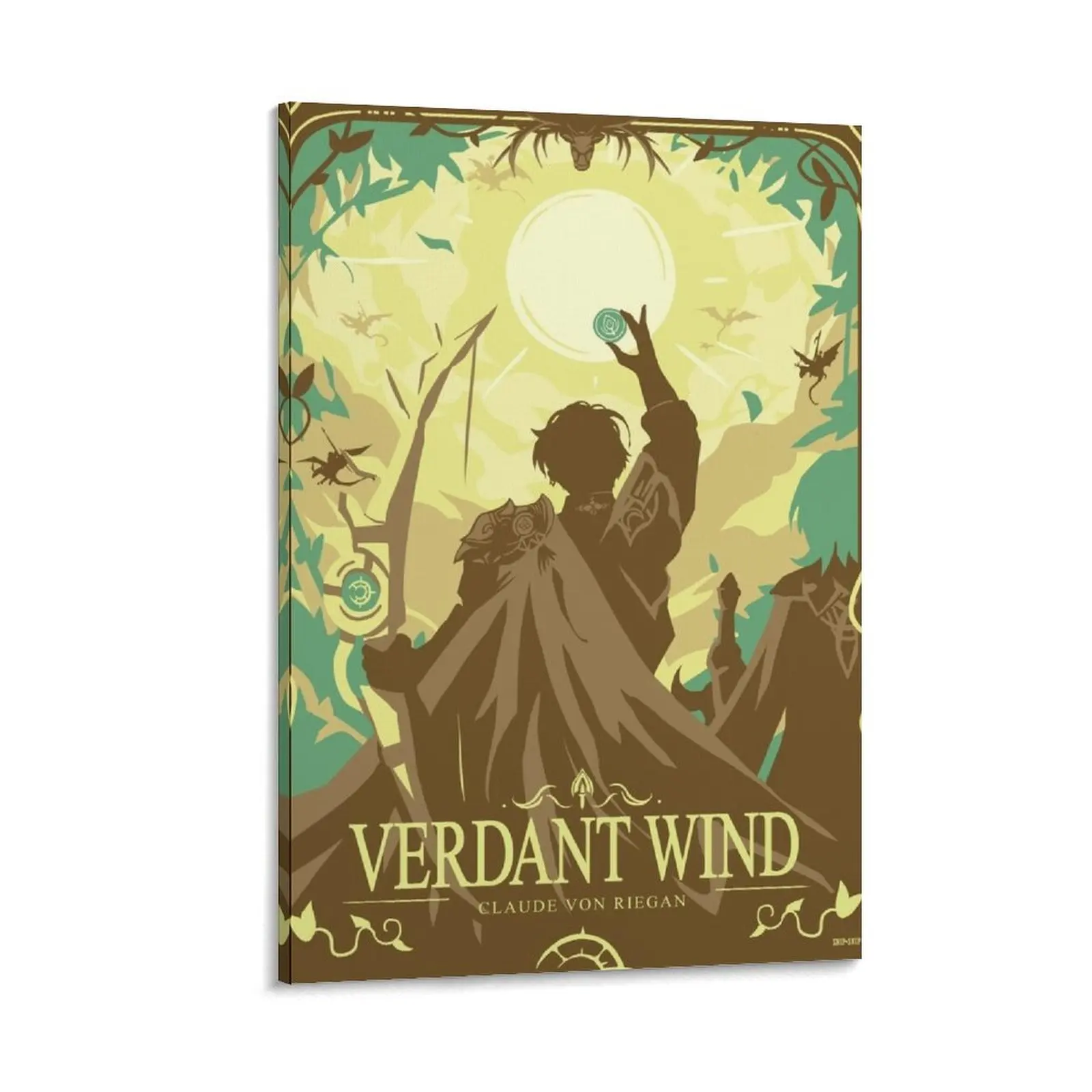 

Зеленая Картина на холсте с изображением ветра, корейский Декор для комнаты, роскошное украшение для дома