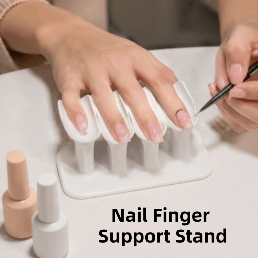 Four-Slot Nail Finger Support Stand Stable Base Non-Slip Nail Hand Pillow Ergonomic Finger Separator