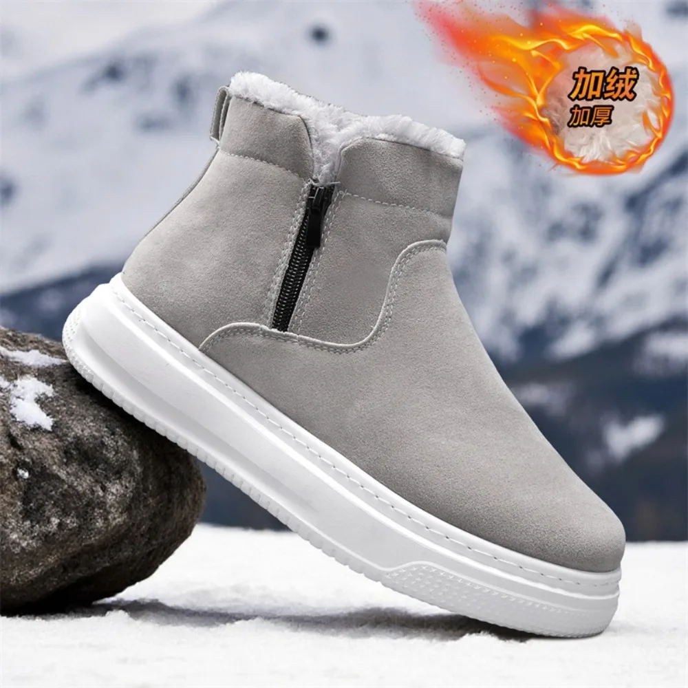 2026 зимняя теплая обувь с высоким берцем, хорошее качество, непромокаемая плюшевая обувь с верхом, нескользящие хлопковые зимние ботинки, обувь унисекс