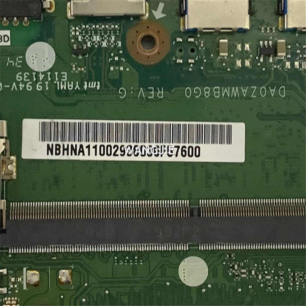 NBHNA11002 Für ACER Aspire 3 A315-55 A315-55G Motherboard I5-10210U CPU + 4 GB RAM DDR4 NBHNA11002 NB.HNA11.002 DA0ZAWMB8G0