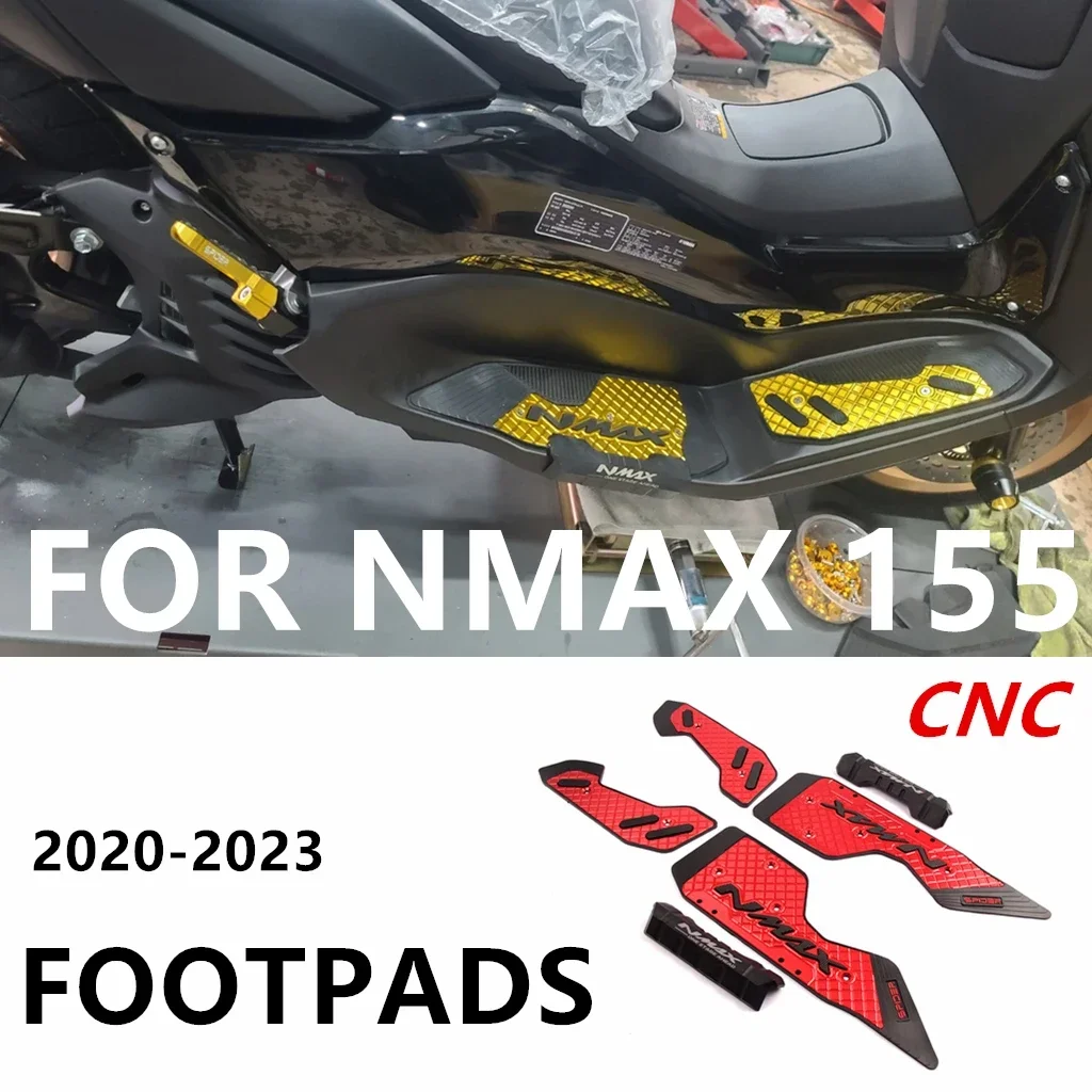 

Мотоциклетные подножки для NMAX 155, передние и задние подножки, Модифицированная Нескользящая подножка из алюминиевого сплава для yamaha 2020-2023