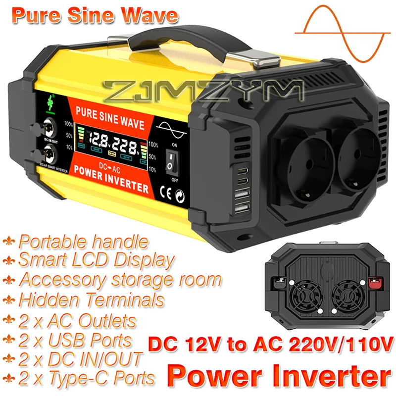 500W/800W/1000W Pure Sine Powe - Outdoor Power Inverter recension och pris