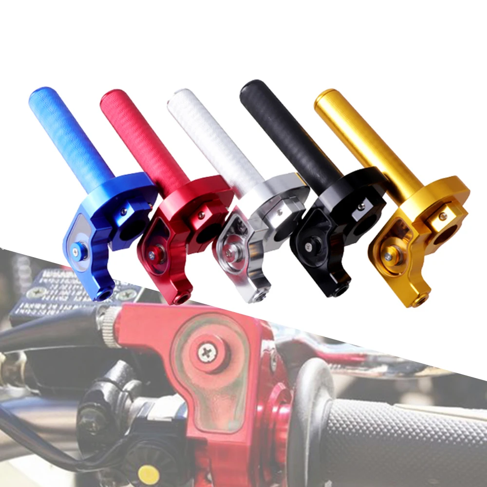 CNC Aluminum Quick Action Twist Gas Throttle Grip For CRF50 70 110 IRBIS 125 250 KAYO Apollo Bosuer Xmotos Dirt Pit Bike