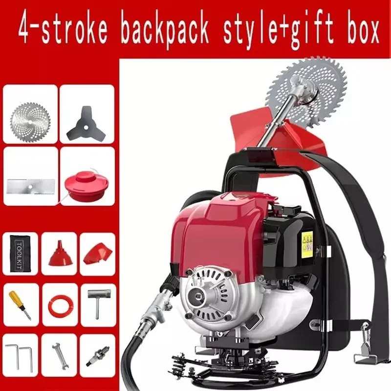 Portable Backpack Grass Trimmer Power Weeder Remote Control Lawn Mower Brush Cutter Machine