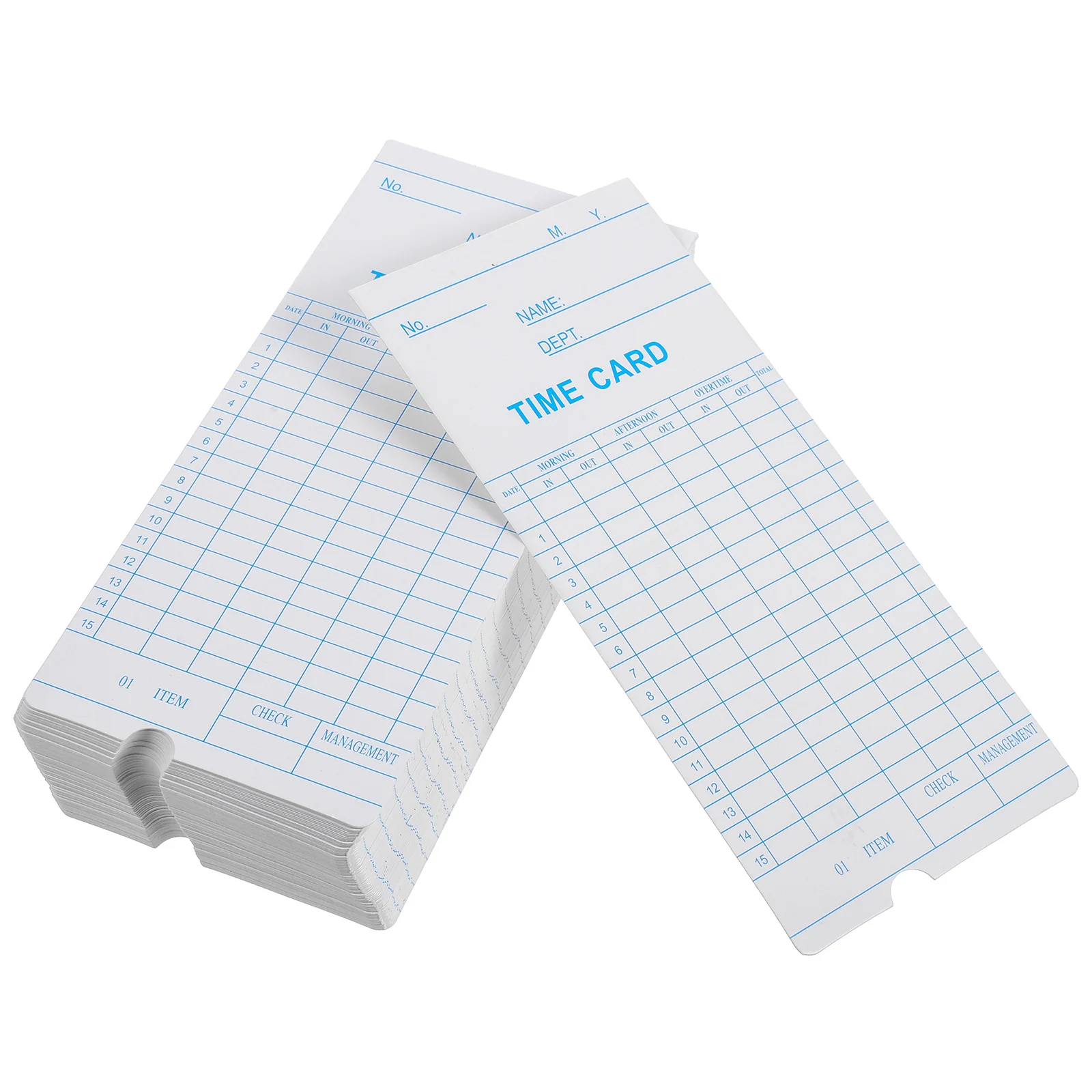 

100pcs Office Use Attendance Cards Sheets Double-Sided High-Grade Paper Practical Space Saving Punch