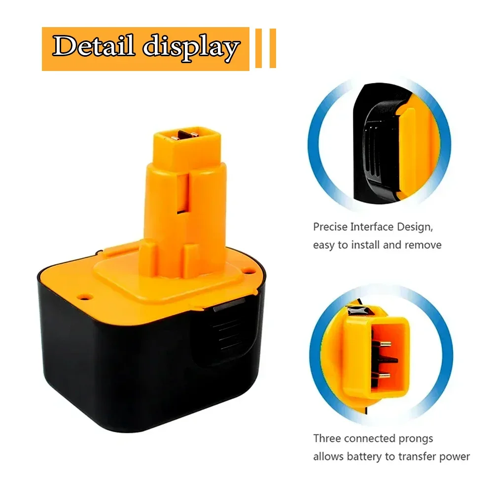 For Dewalt 12V Battery 9.8Ah DC9071 DW9072 DW9071 DE9074 DE9037 DE9071 DE9072 DE9075 12 Volt Power Tool Battery