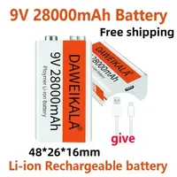 Multimeter rechargeable lithium-ion battery, 9V battery,28000 mAh, mini USB,toy,microphone, remote control,KTV use