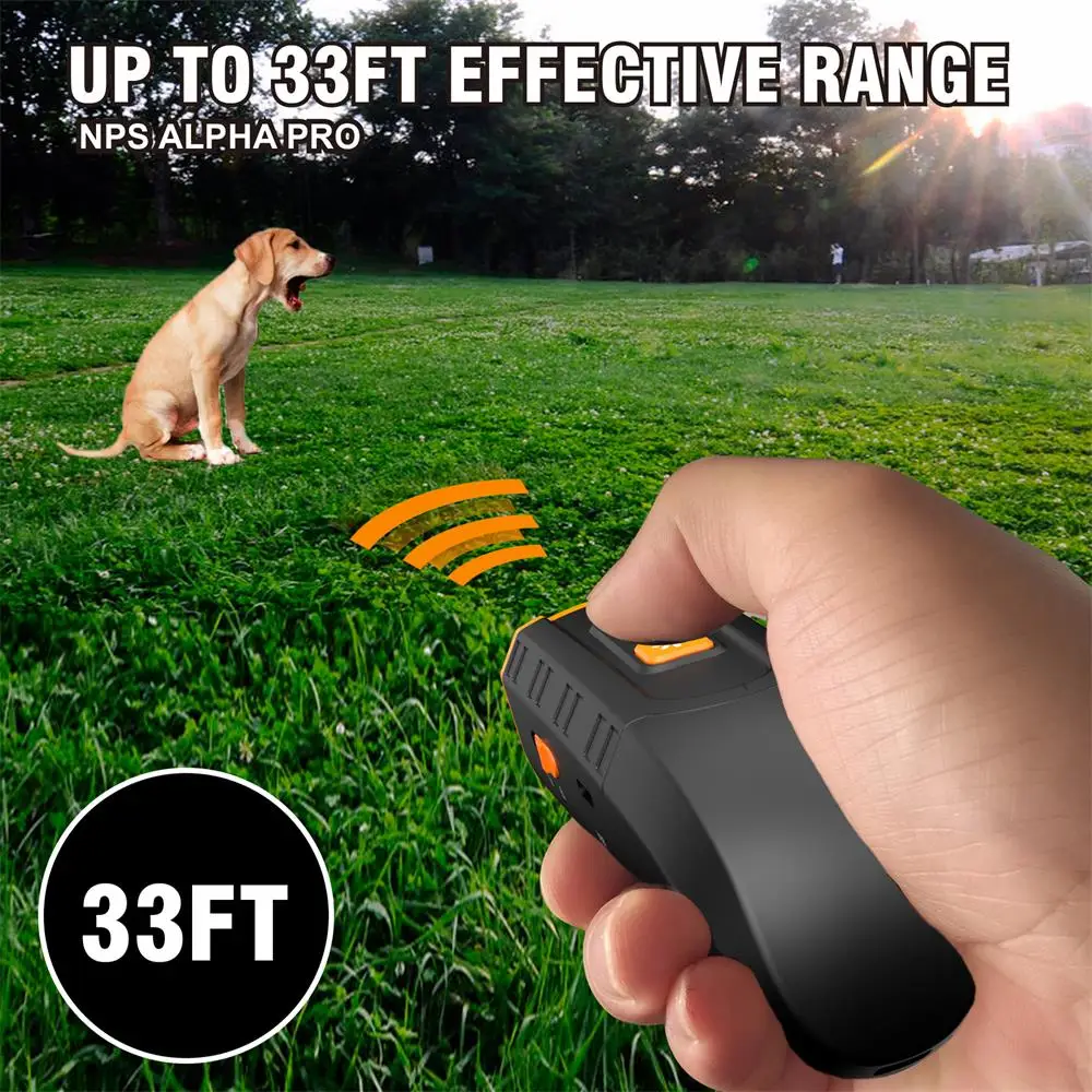 2024 Release Pet Dog Repeller Ultrasonic Dog Training Device Rechargeable Anti Dog Bark Deterrent Device With LED Flashlight