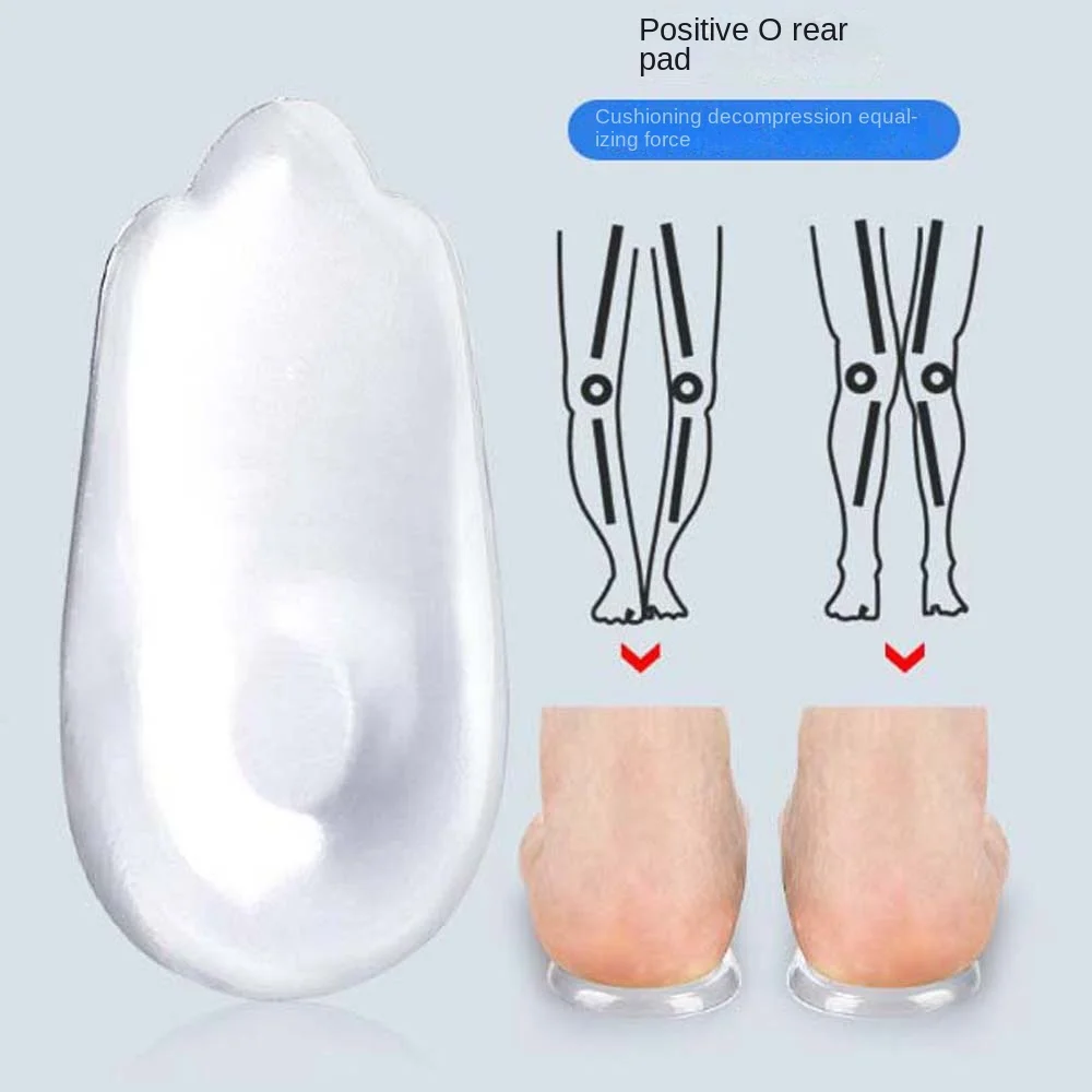 Anti Wear Gel Back Heel Pads Heel Shock-absorber OX Leg Internal and External Back Heel Insoles Figure Eight Correction