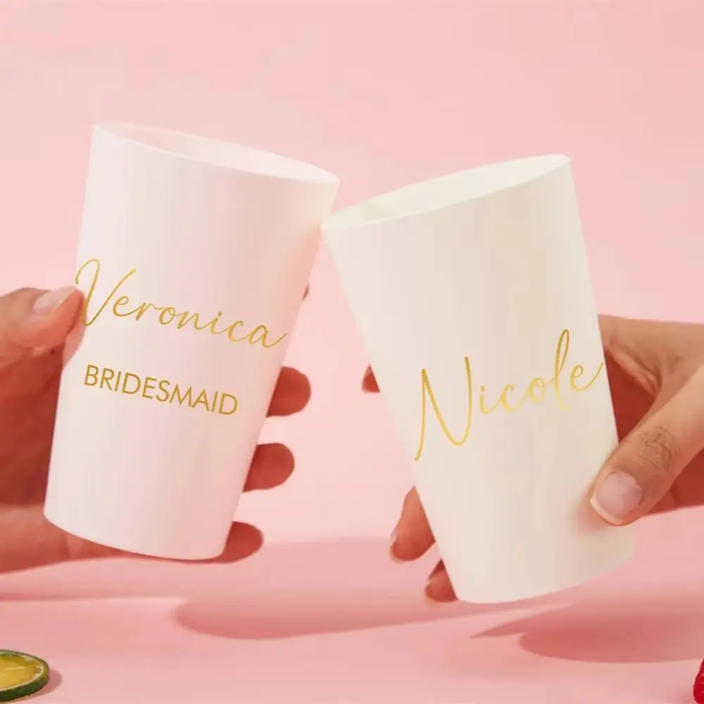 

Personalized Bridesmaid Cup, Party Cups, Custom Shatterproof Cups, Plastic Drinking Cups, Frosted Cups, Party Decoration, Weddin