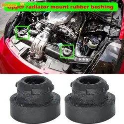 2x Upper Radiator Rubber Mount Bushing Bush Bracket Mounting Holder For Nissan 180SX 200SX 240SX S13 S14 S15 350Z 370Z Z33 Z34