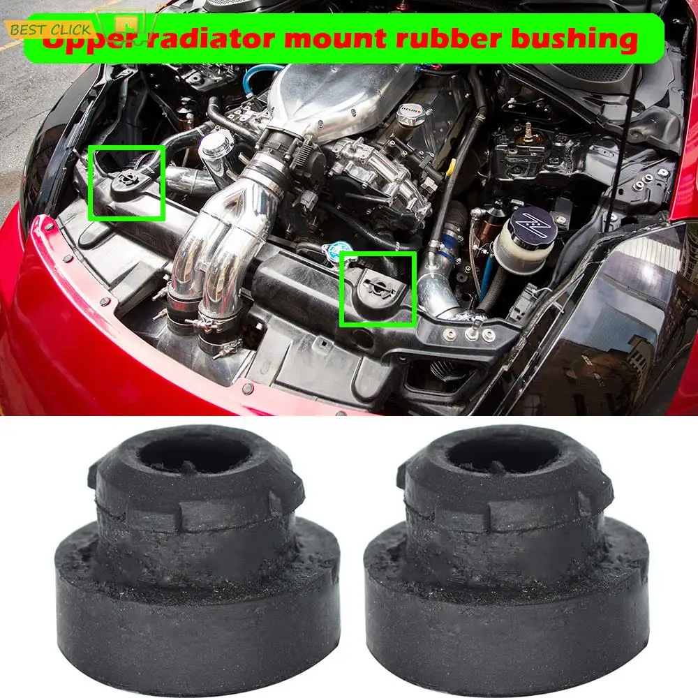 2x Upper Radiator Rubber Mount Bushing Bush Bracket Mounting Holder For Nissan 180SX 200SX 240SX S13 S14 S15 350Z 370Z Z33 Z34