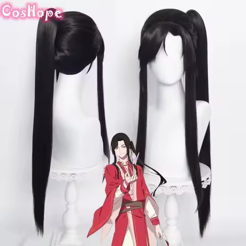 Hua Cheng Cosplay San Lang Wig Black Wig Cosplay Anime Heat Resistant Synthetic Wigs