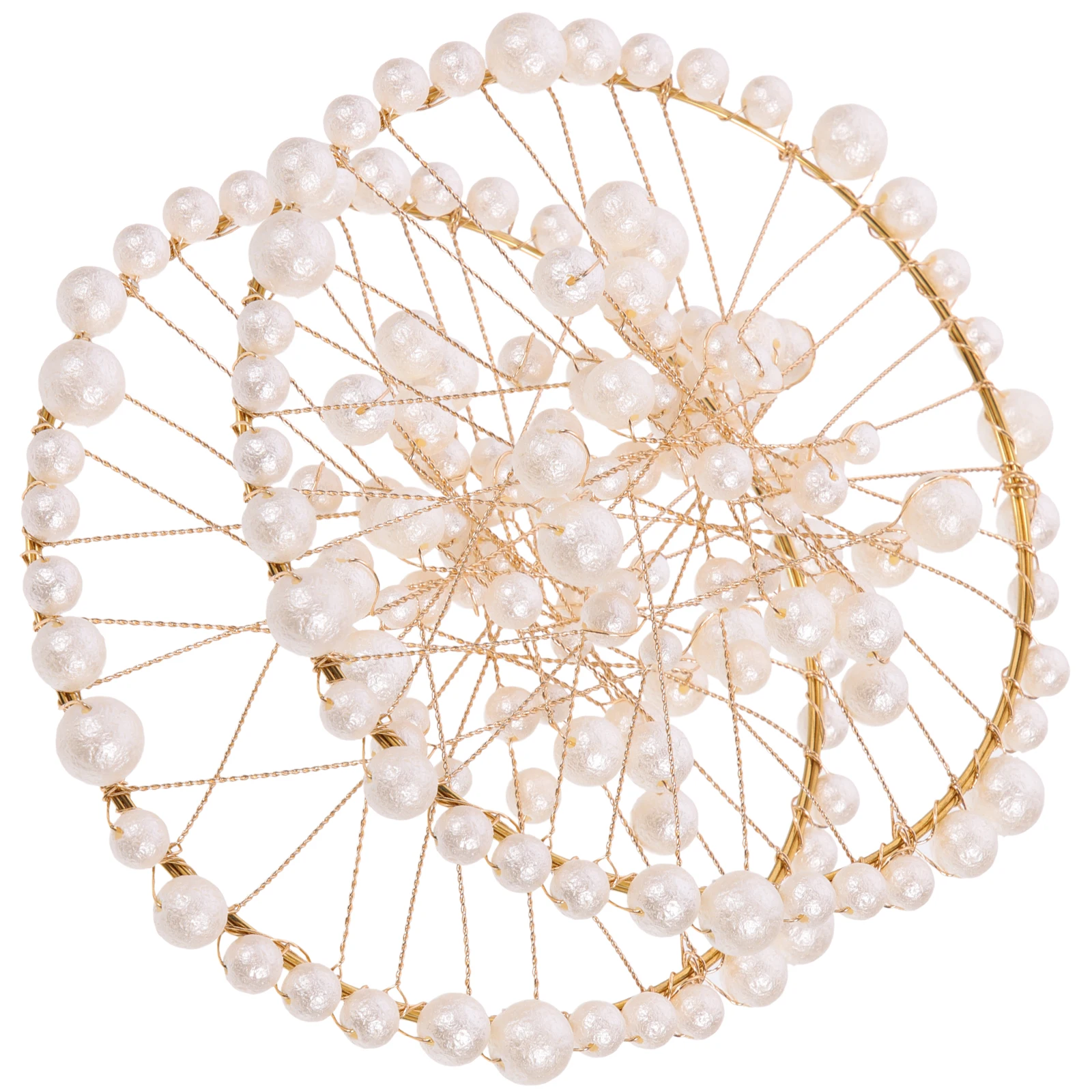 

2 Pcs Take Photo Pearl Circle Pearls Photography Props Nail Decor Products Picture Plating Alloy for Jewelry Newborn