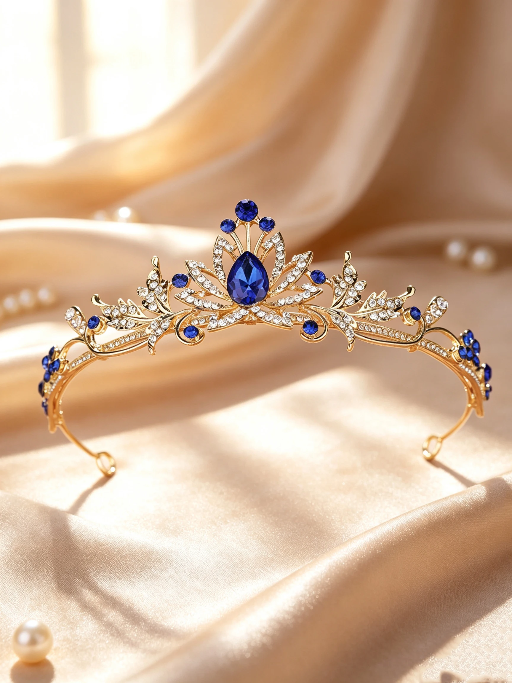 Multi-Color Gold Rhinestone Crown European and American Bridal Wedding Crown Evening Party Stage Performance Headpiece Wedding Accessories image 4