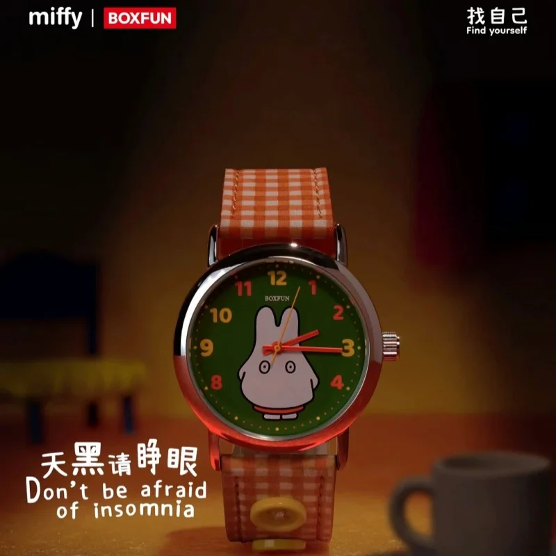 

Boxfun Miffy Authentic Blind Box Wrist Watch Quartz Trendy Collectible Toy Nylon Strap Gift For Women Fashion Accessory