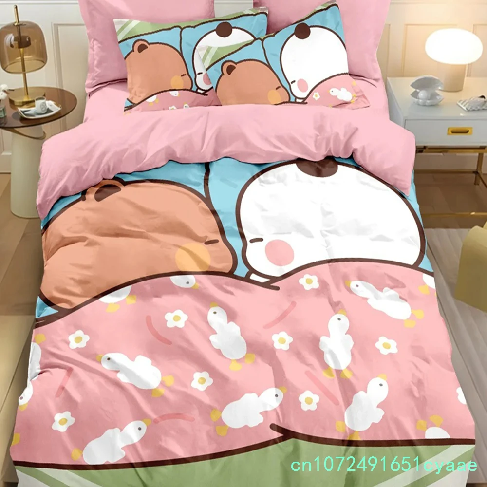 Cartoon Style Bear Bubu And Dudu Duvet Covers, Kids Bedding Set Quilt Cover Twin Full Bedroom Bed Decor For Teens Best Gifts