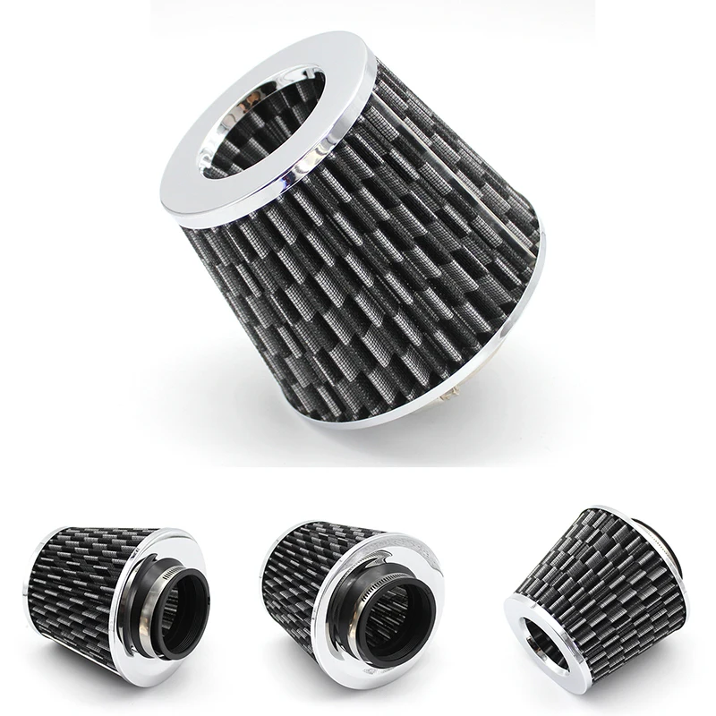 76MM 3 Inch Car Air Filters Induction Kit Sport Power Mesh Cone Universal Racing Car Accessorie Cold Air Intake Filter High Flow