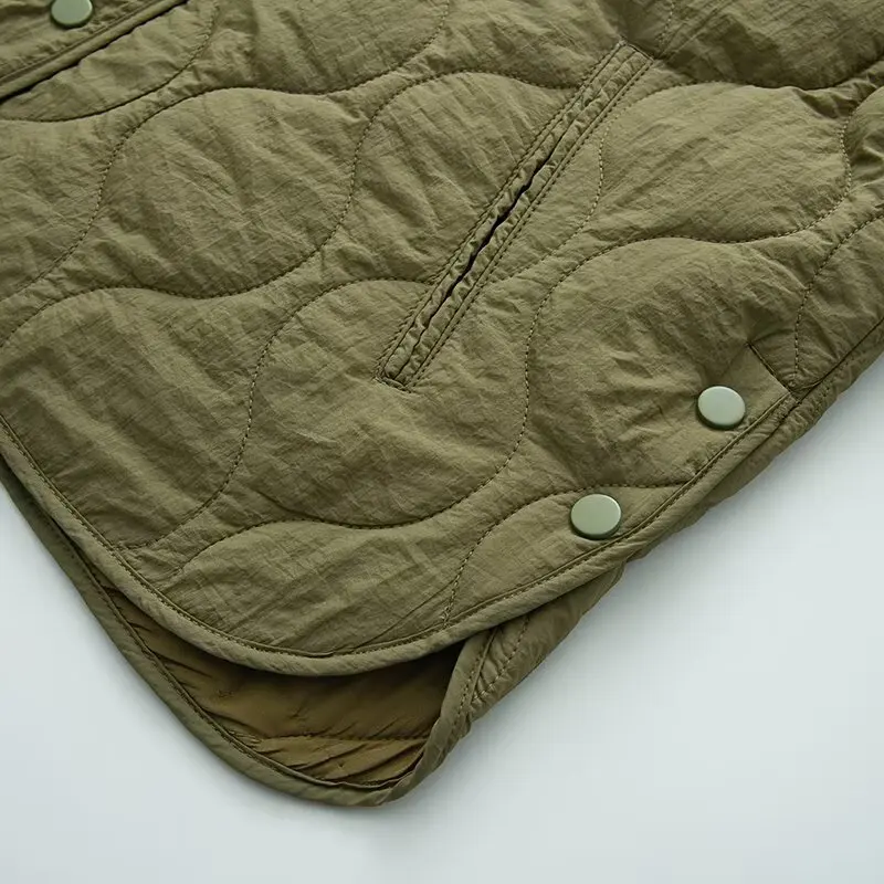 Loose Women's Cotton Jaet Street Sle Hooded Zipper Closure Long Sve round Ne  Color Autumn New Arrival 06738