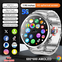 5G/4G Full Network Smart Watch 1.95 inch 680*680 AMOLED Screen HD Video Call 8GB+128GB RAM Smartwatch Google Play WIFI GPS Clock