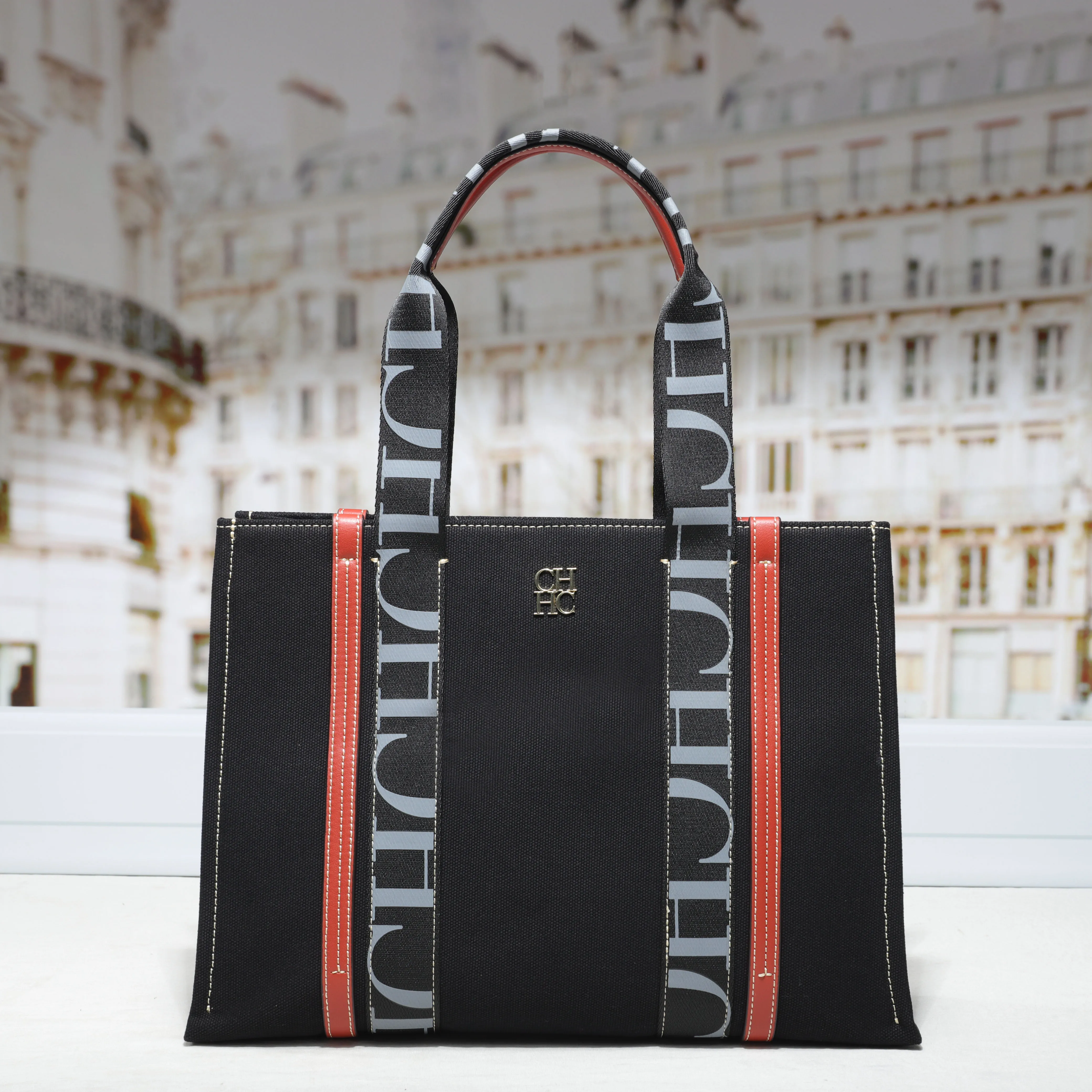 

CH Simple Style Square Handbag Fashion Large Capacity 2025 Autumn/Winter New Women's Canvas Shoulder Bag