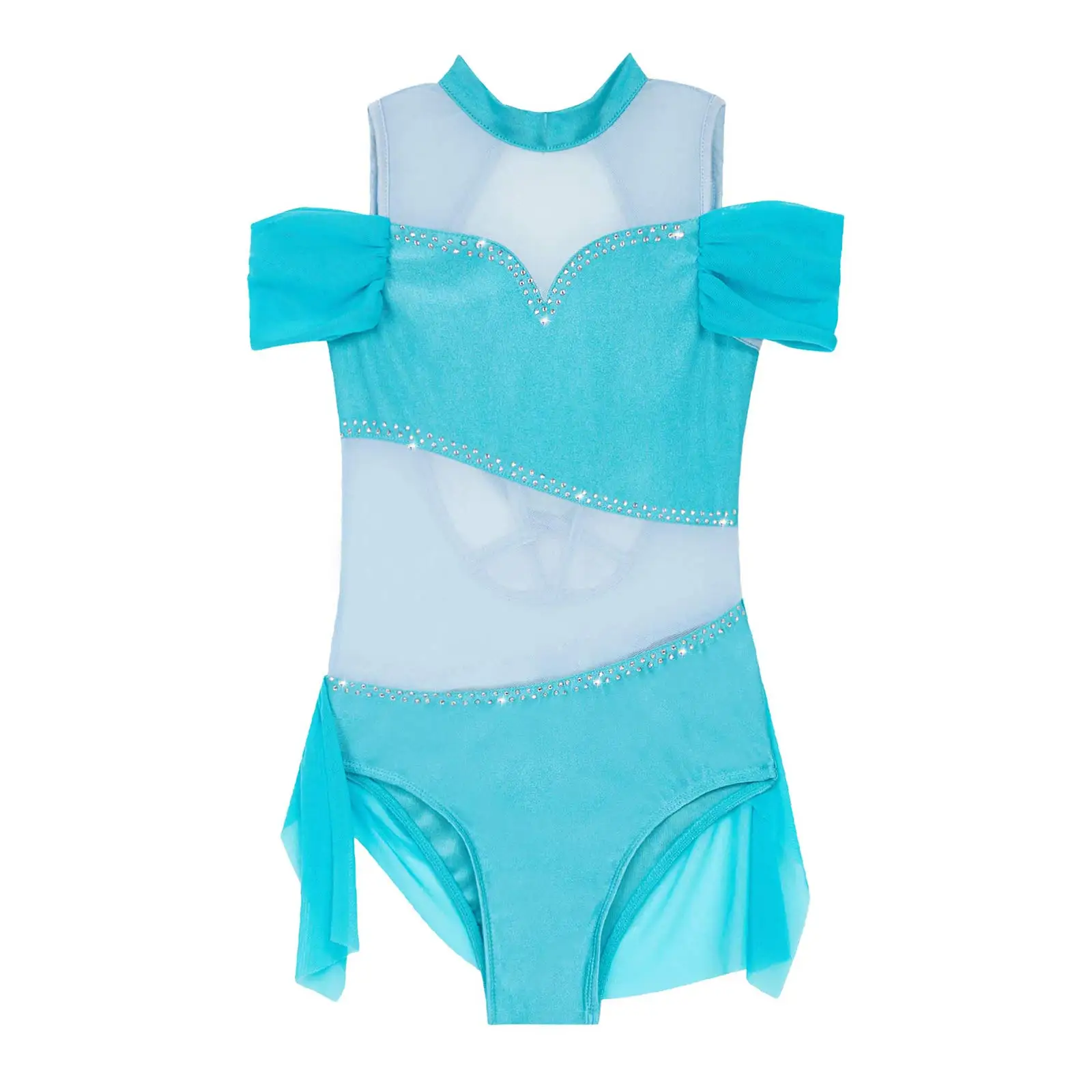 Enfants filles sans manches sport gymnastique travail body enfants Patchwork Ballet danse justaucorps ballerine fée fête Costumes