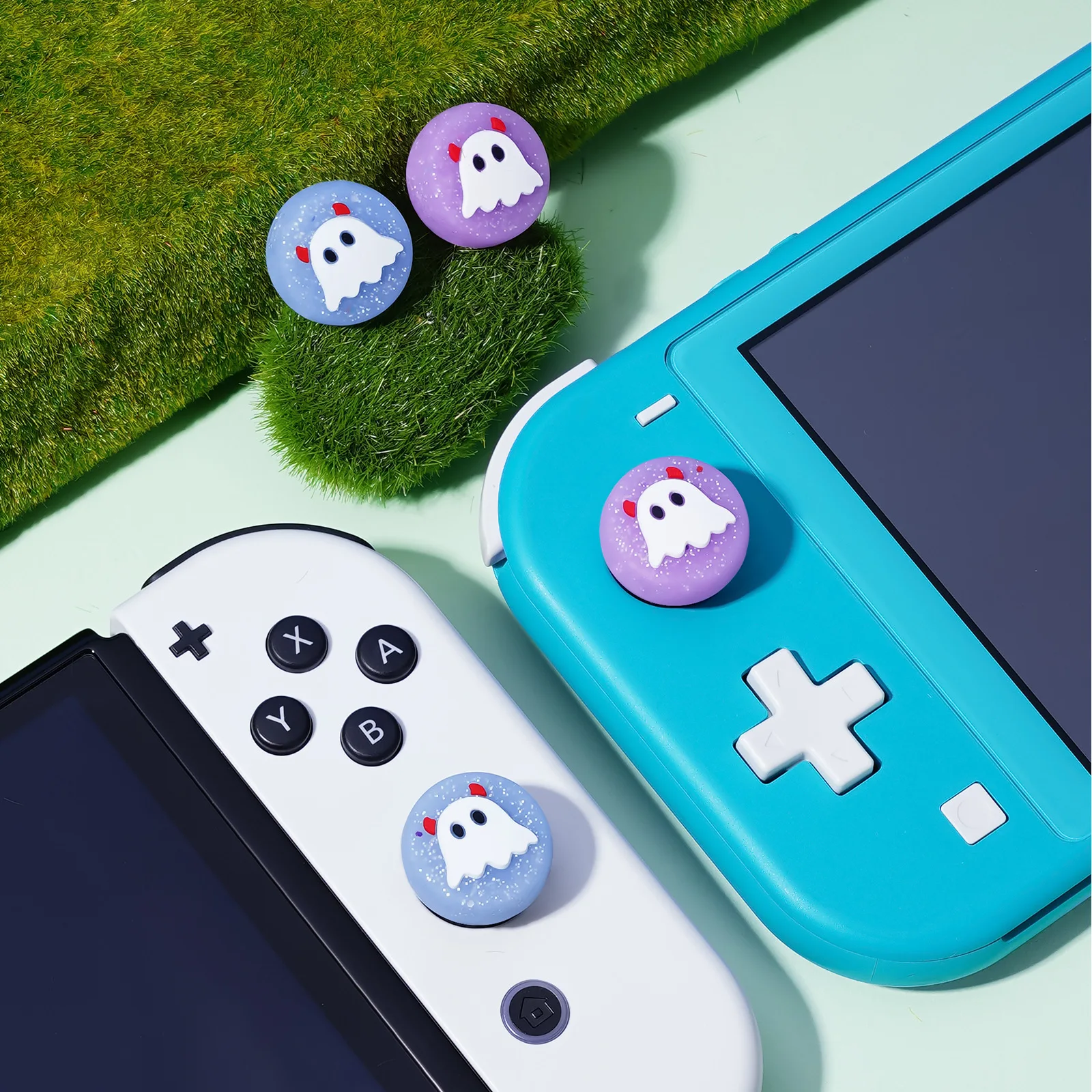 New Cute Silicone Soft Thumb Stick Grip Cap Joystick Cover Protector For Switch Oled NS Lite Joy-con Controller Thumbstick Case