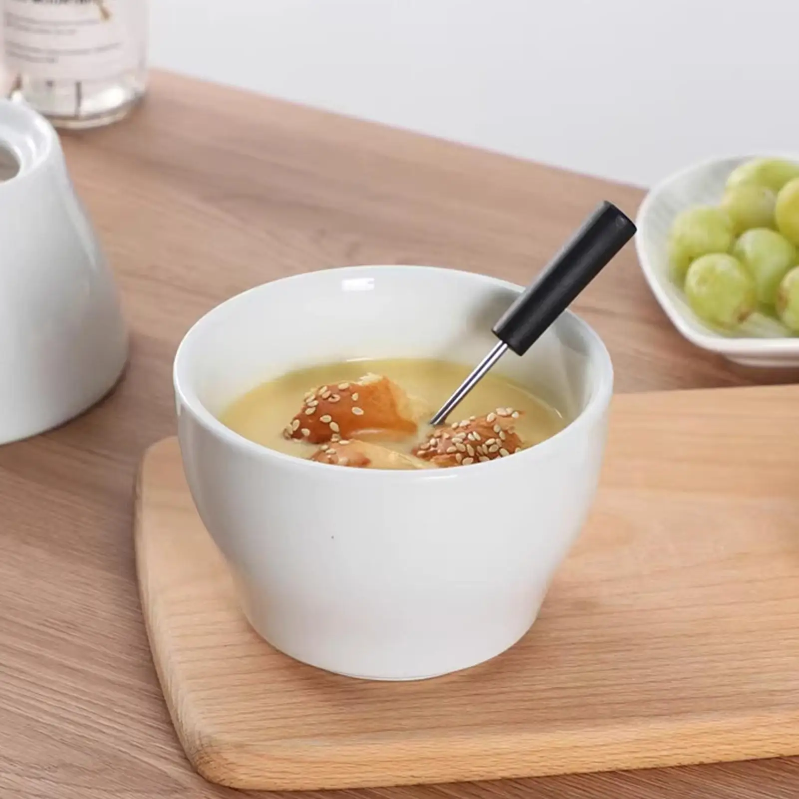 

Fondue Mug Small Ceramic Pot Handmade Cheese Dipping Mug Bowl For Dinner Dessert Sauce Cheese Candy Bread Birthday Wedding