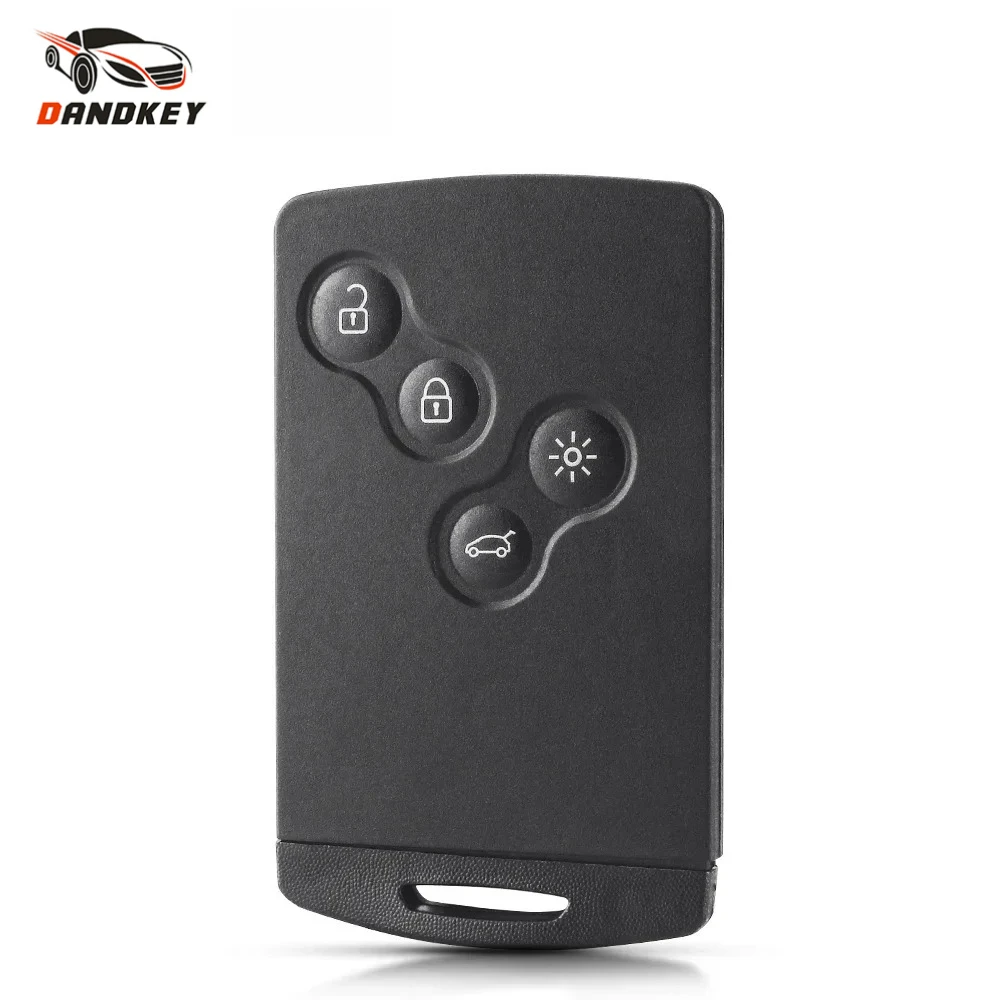 

Dandkey 10PCS Original For Renault Laguna Koleos Megane 4 Buttons Remote Smart Card Key Shell Case WIth Insert Small Uncut Blade