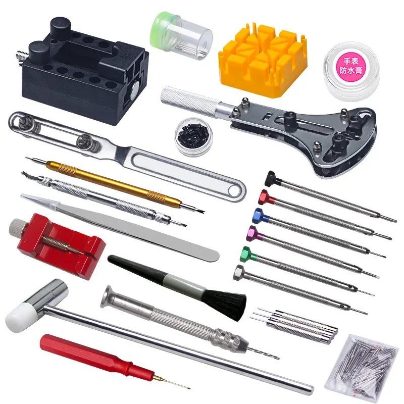 181 Pcs Watch Repair Tool Kit Disassembly Battery Replacement Maintenance Set Professional Watchmaker Tools