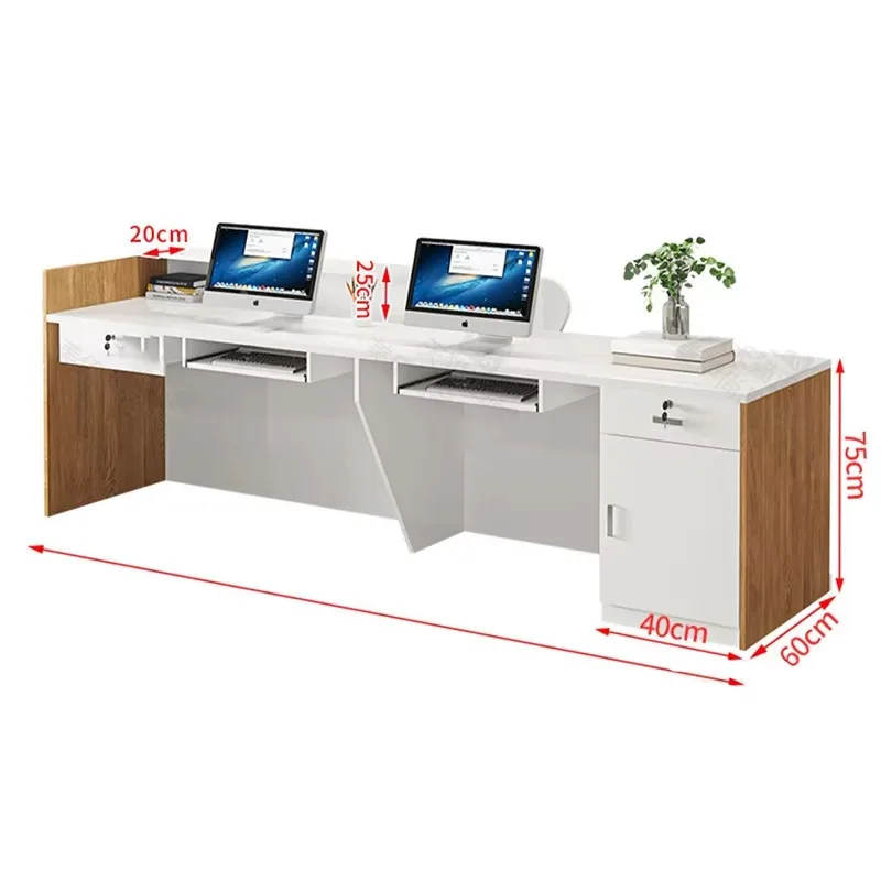 

Desk Glamour Unique Luxury Premium Reception Aesthetic Professional Bar Counter Modern Beauty Rezeption Commercial Furniture